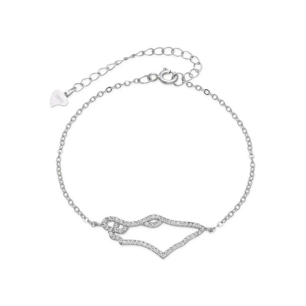 map of Israel cubic zirconia bracelet