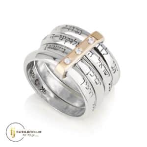 Silver Combined Gold - Rings
