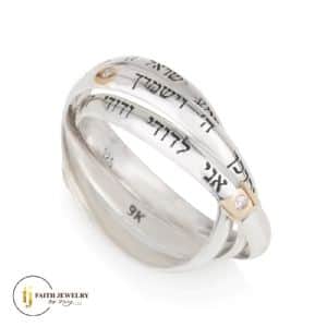 Silver Combined Gold - Rings