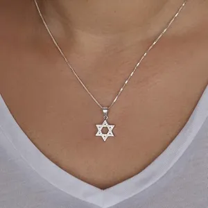 white star of David jewelry set sterling silver