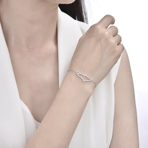 map of Israel cubic zirconia bracelet