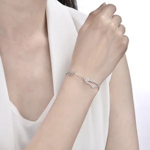 map of Israel Chai star of David cubic zirconia bracelet