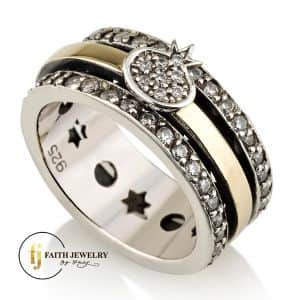 Silver Combined Gold - Rings